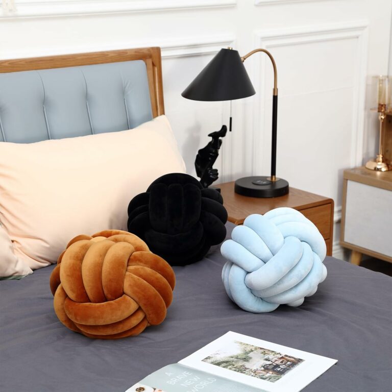 Petrella Knot Pillow Throw Pillows Ball Round Cute 6