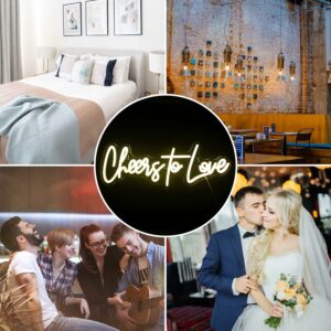 Wedding Neon Sign, Lucunstar Cheers to Love Neon Sign (1)