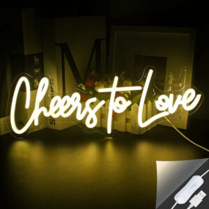 Wedding Neon Sign, Lucunstar Cheers to Love Neon Sign (2)