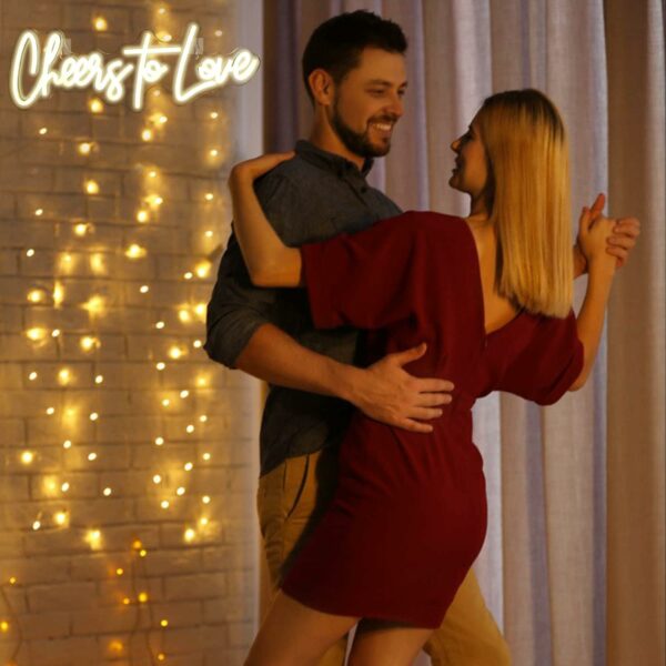 Wedding Neon Sign, Lucunstar Cheers to Love Neon Sign