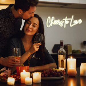 Wedding Neon Sign, Lucunstar Cheers to Love Neon Sign (5)