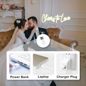 Wedding Neon Sign, Lucunstar Cheers to Love Neon Sign (6)