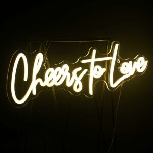 Wedding Neon Sign, Lucunstar Cheers to Love Neon Sign