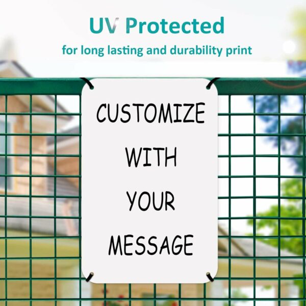 2-Pack White Blank Sign Metal, 10″x 7″ Blank Aluminum Sign for Indoor Outdoor