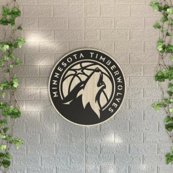Minnesota Timberwolves Wooden Wall Decor, NBA Gift for Fans