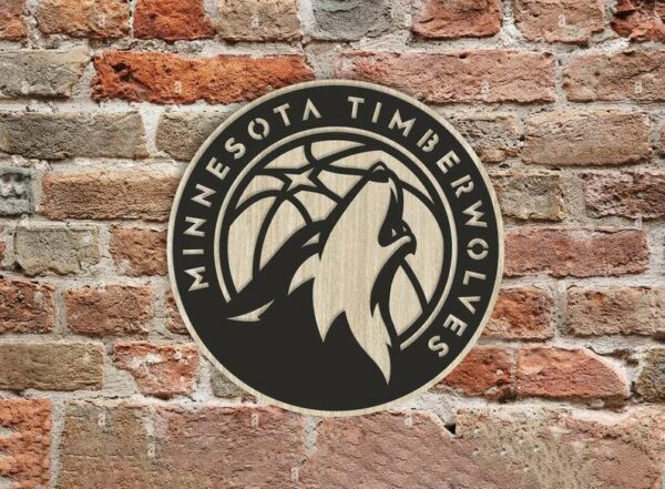 Minnesota Timberwolves Wooden Wall Decor, NBA Gift for Fans