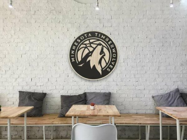 Minnesota Timberwolves Wooden Wall Decor, NBA Gift for Fans
